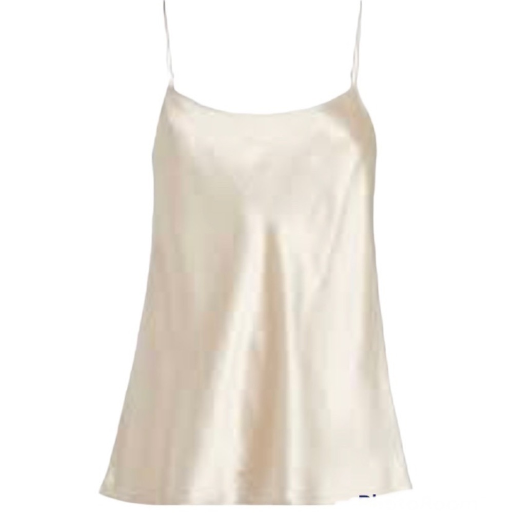 Vince Cream Satin Cami Tank Top